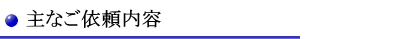 主なご依頼内容