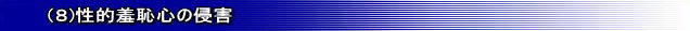 (8)性的羞恥心の侵害